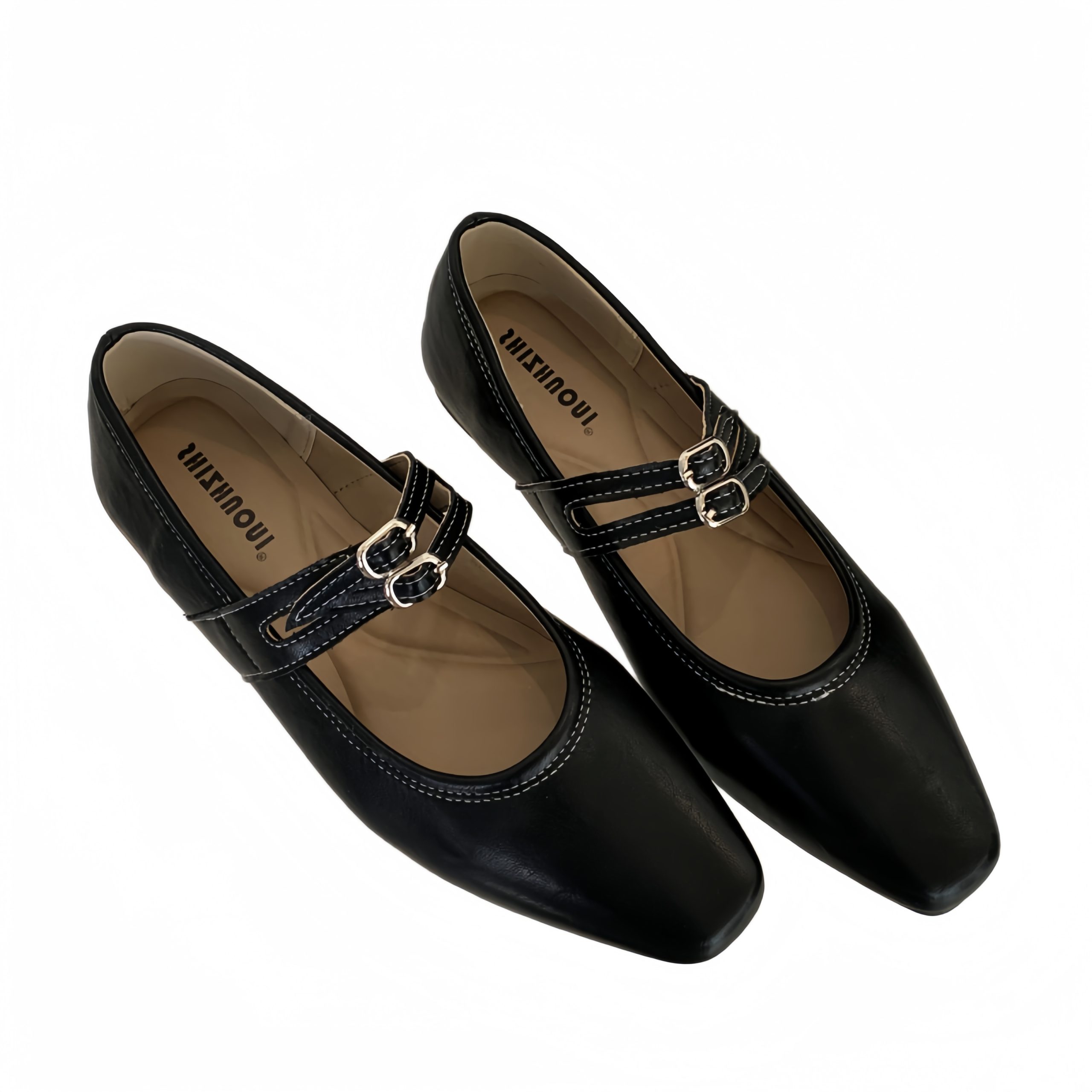 2025 Spring New French Style Square Toe Mary Jane Shoes Women Low Heel Commuter Shallow Mouth Mary Janes - Image 5