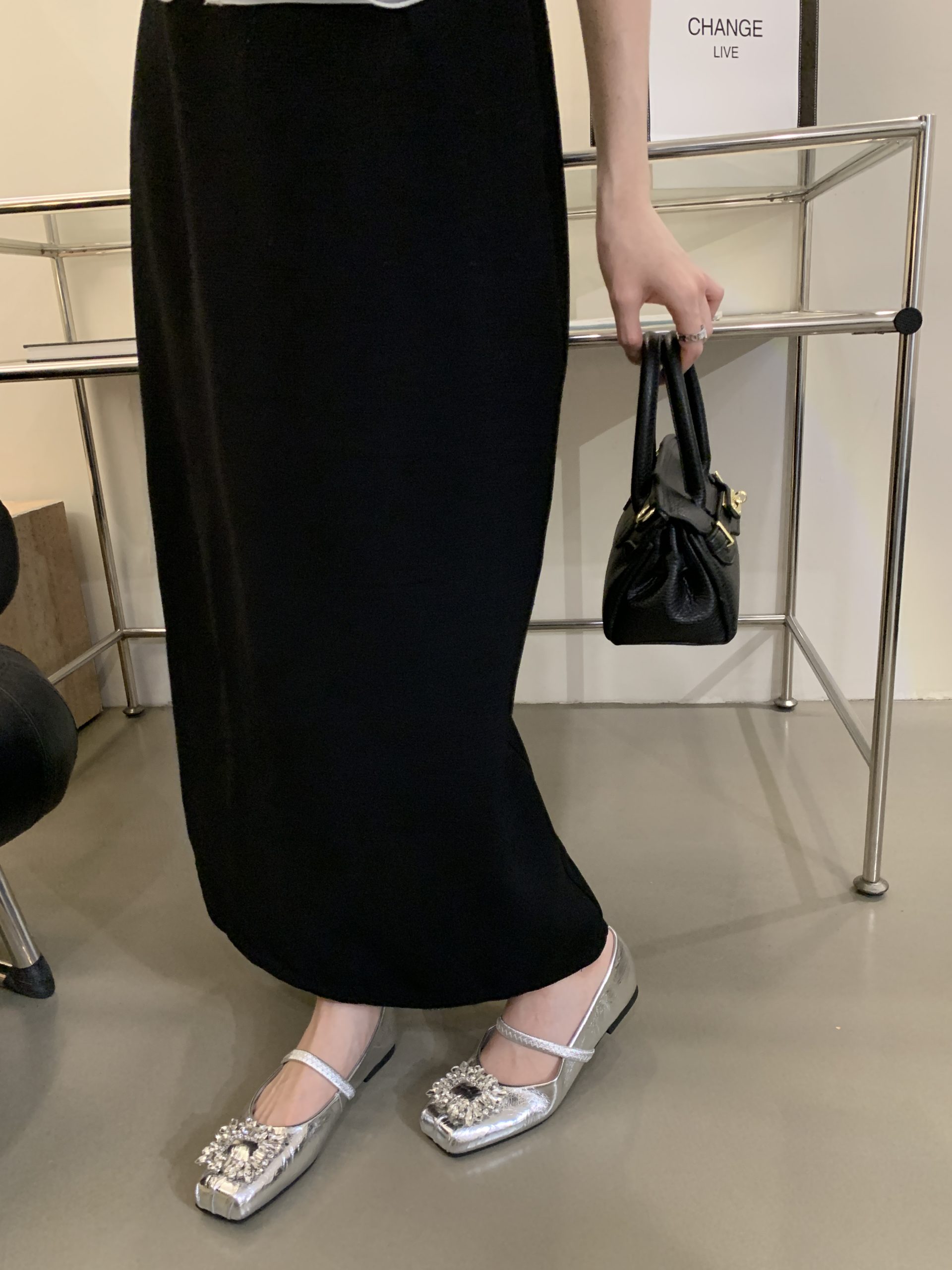 2025 Spring New Square Toe Flat Shoes for Women Comfortable Slip-On with Rhinestone Buckle Fashion Casual - Image 3