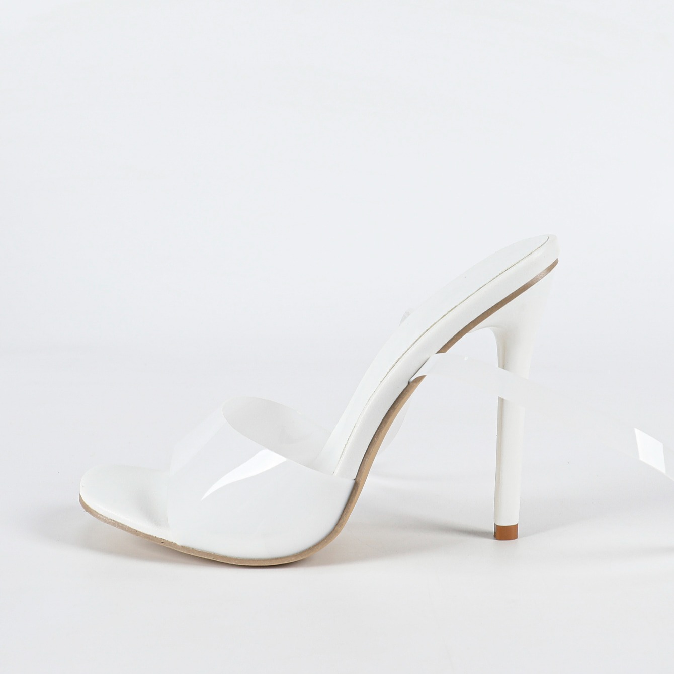 2025 Summer Fashion New White Thin Heel Ultra High Heel Sandals 0012 - Image 5