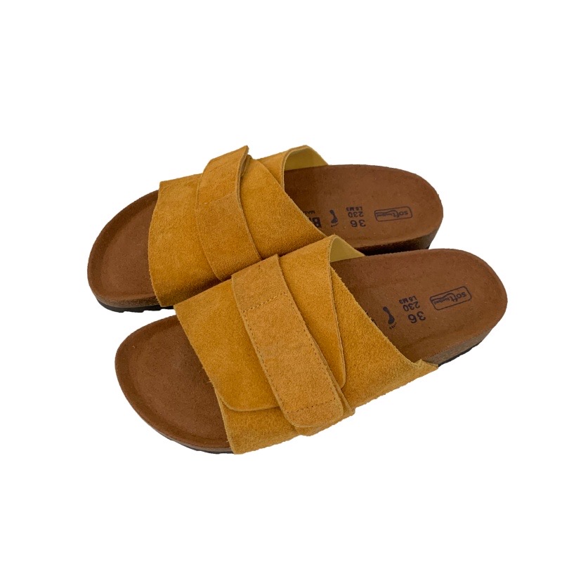 Women's Genuine Leather Birkenstock Style Sandals 2026 New Retro Cork Thick Sole Slip-on Slippers - Image 5